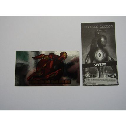 Marvel - Iron Man The Movie 2008 - Preziosi Sticker Drop-down Choice (e18)