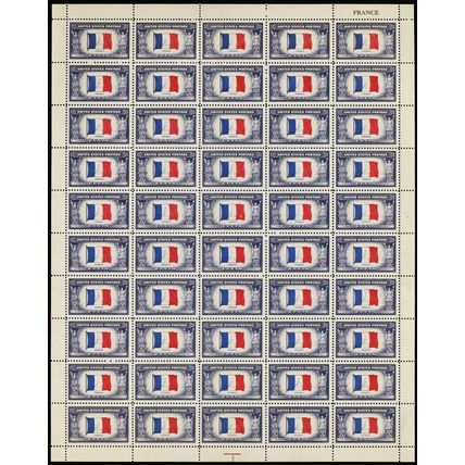 915b, 5¢ France Partial Reverse Printing of Flag Colors - SHEET - Stuart Katz