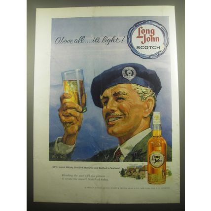 1959 Long John Scotch Advertisement - Above all.. it's light!