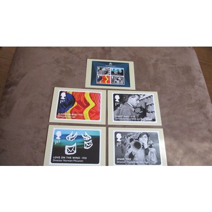 2014 GB PHQ Postcards - Great British Film set & mini sheet