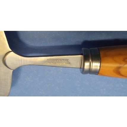 ACCIAIO INOX Italy Stainless Steel Truffle Slicer Chocolate Shaver Wood Handle