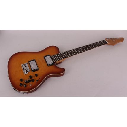 Silent Travel Electric Guitar Portable Built in Effect Flame Maple Top