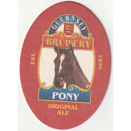 BEER MAT - GUERNSEY BREWERY - PONY ORIGINAL ALE - (Cat No 030) - (1993)