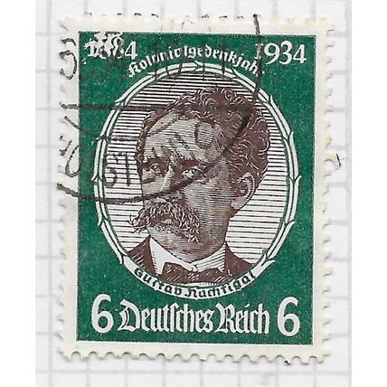 GERMANY 1934 COLONIAL RESEARCH NACHTIGAL COLONISER 6Pf USED Mi 541 CDS