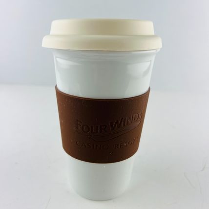 Four Winds Casino Resort Tall Coffee / Tea Cup With Travel Lid