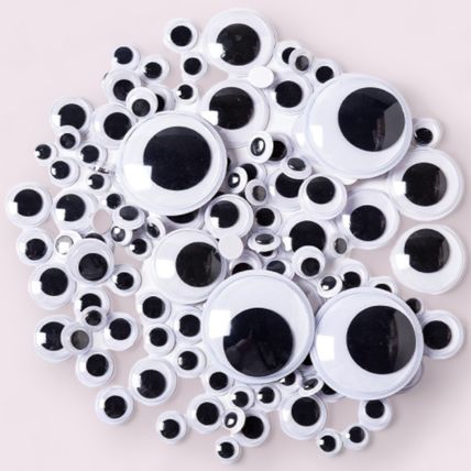 Self Adhesive Googly Eyes Stick On Wobbly Wiggly Arts Craft 7mm To 20mm