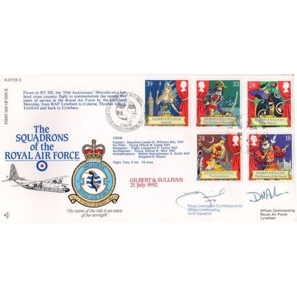 Squadrons Of The Royal Air Force Gilbert & Sullivan Opera Flown Hand Signed FDC
