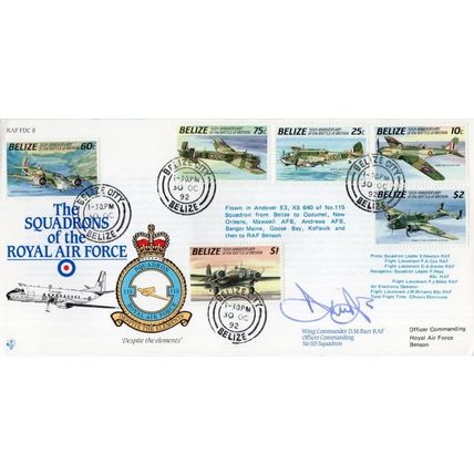 Squadrons Of The Royal Air Force Belize Andover Flown Hand Signed FDC
