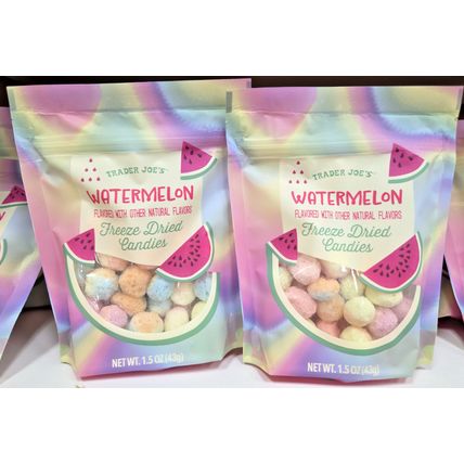Trader Joe's Watermelon Freeze Dried Candies 1.5oz 43g (2 Bags)