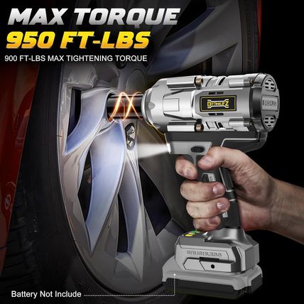 Cordless Impact Wrench 1/2 Inch for Dewalt 20V Battery, Impact Wrench 900Ft-Lbs(