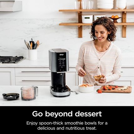 Ninja NC301 Creami Ice Cream Maker, for Gelato, Mix-Ins, Milkshakes, Sorbet, Smo