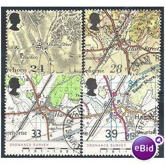 1991 Ordnance Survey Set SG1578-1581 Very Fine Used