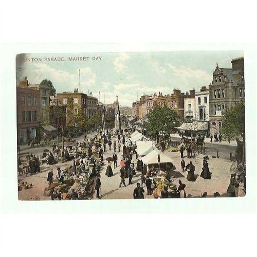 Somerset TAUNTON Parade Market Day Postcard by Valentine (23697)