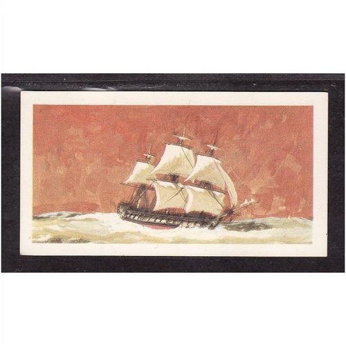 Brooke Bond Tea Card, The Saga of Ships,T.S. Foudroyant. No.22