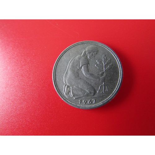 1967 GERMANY FIFTY PFENNIG J MINT MARK FREE POST. H