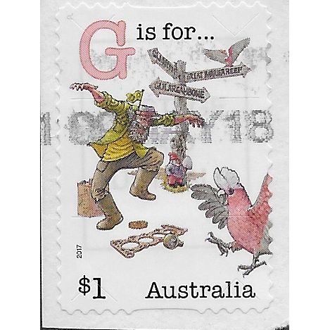 AUS 2017 $1.00 (S/A)'FAIR DINKUM -'G' IS FOR.(ON PAPER)' FINE USED (EBID64-029)