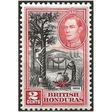 British Honduras 1938 SG101 2c Black & Scarlet Mounted Mint .. ..