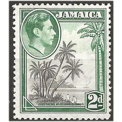 Jamaica 1938 SG124 2d Grey & Green Mounted Mint . .. .
