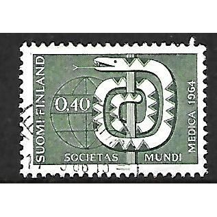 FINLAND 1964 WORLD MEDICAL ASSOCIATION 40p EMBLEM OF MEDICINE SG 697 FINE USED