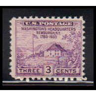 752 3c Washington's Hdqs Barely Clears MNH O4856