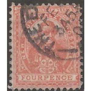 New South Wales 1888 SG255f 4d Brown Perf 12x11 Fine Used ..