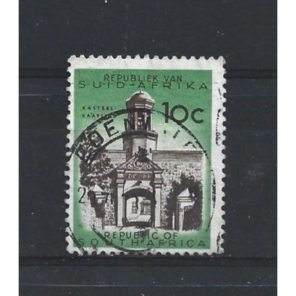 SouthAfrica.SG206 10c Cape Town Castle Entrance.Variety Unchecked.F/Used.Aug25i