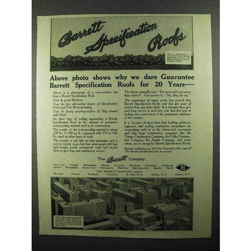 1918 Barrett Tarvia Ad - Above Photo Shows Why