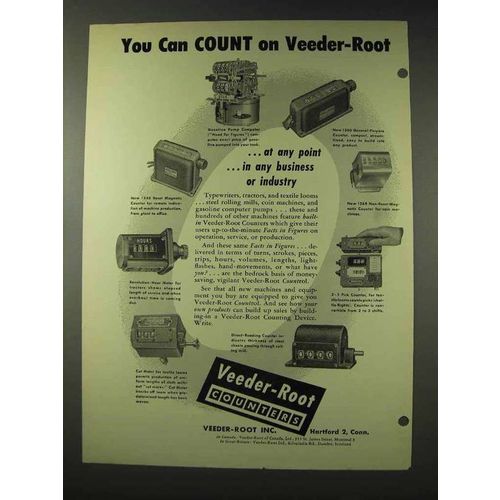 1948 Veeder-Root Counters Ad - You Can Count On
