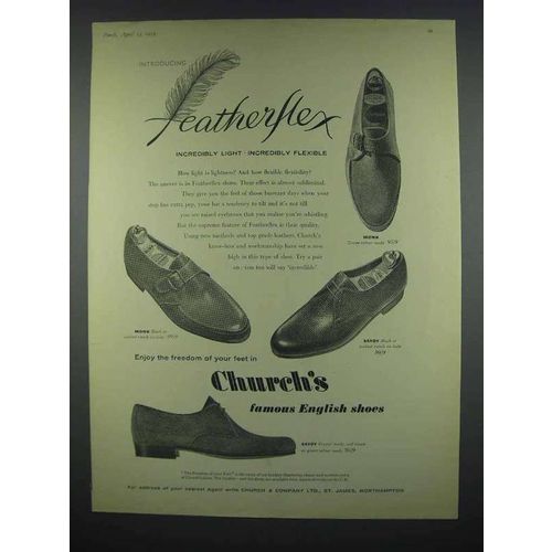 1959 Church's Shoes Ad - Monk, Savoy - Featherflex