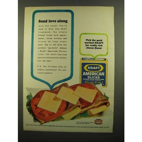 1965 Kraft American Slices Ad - Send Love Along