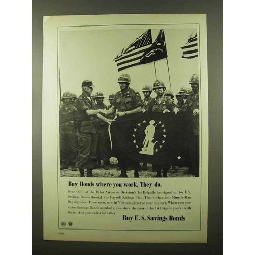 1966 U.S. Savings Bonds Ad - Buy Bonds Where You Work