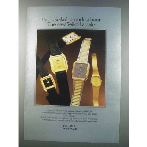 1981 Seiko Lassale Watches Ad - Proudest Hour