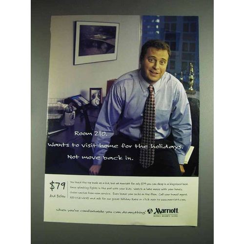 1997 Marriot Hotels Ad - Visit Home, Not Move Back In