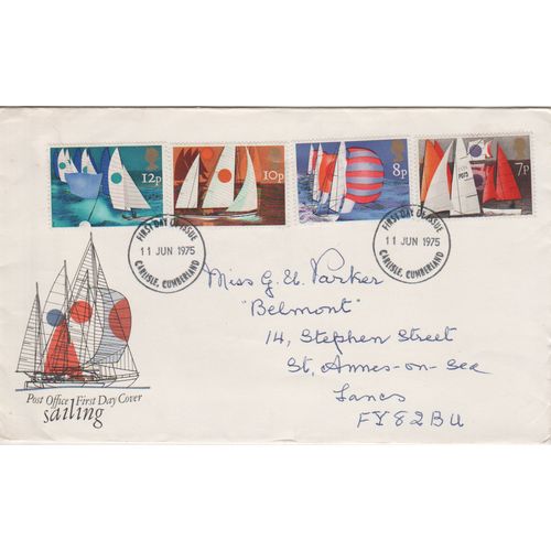GB 1975 Sailing set GPO FDC Carlisle pm see others
