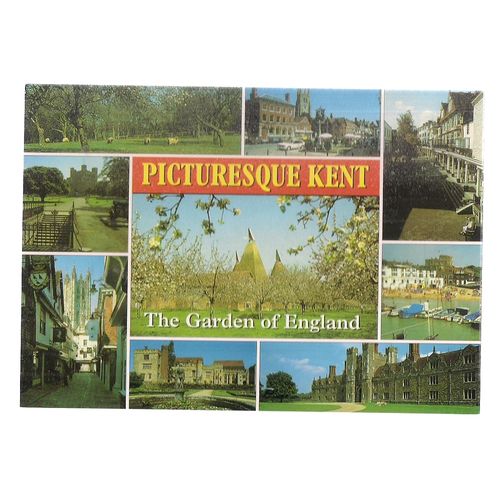 PICTURESQUE KENT. multiview unused vintage postcard Garden of England =