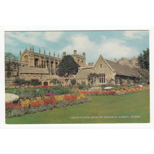 Christ Church from the Memorial Garden Oxford Postcard 0122