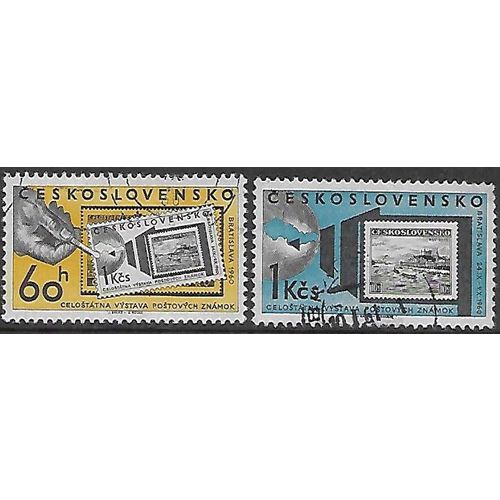 Mi 1209/10: National Philatelic Exhibition, Bratislava.