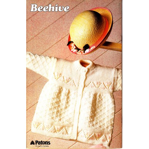 Beehive: Tiny Toppers~6 Knitting Designs for Babies~Patons (1986)