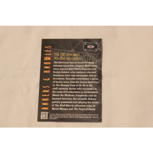 Ankers & Knowles 1996 Universal Monsters of the Silver Screen CHRONIUM NO. 8