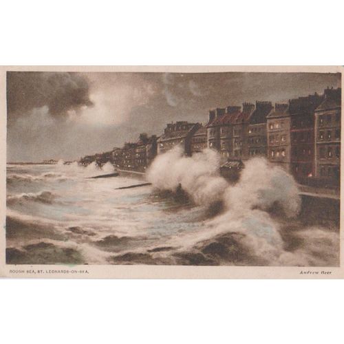 GB circa 1905 Rough Sea at St Leonards on Sea by Andrew Beer Sussex