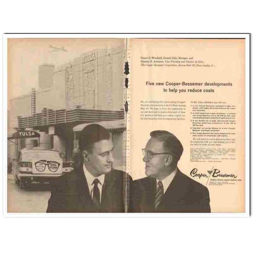 COOPER-BESSEMER CORP 1959 Grant Woodward Stanley Johnson vintage ad