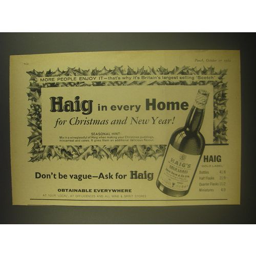 1962 Haig Scotch Ad - More people enjoy it