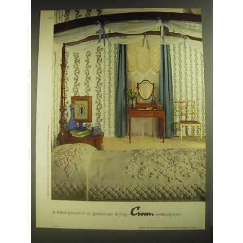 1958 Crown Wallpaper No. L47383 Advertisement - A background to gracious living