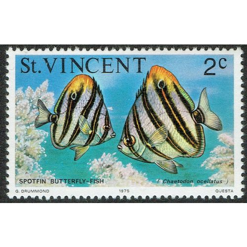 St. Vincent 1975 Marine Life 2c Multicoloured SG423 UM