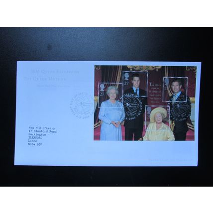 ROYAL MAIL - THE QUEEN MOTHER MINIATURE SHEET FIRST DAY COVER 2000