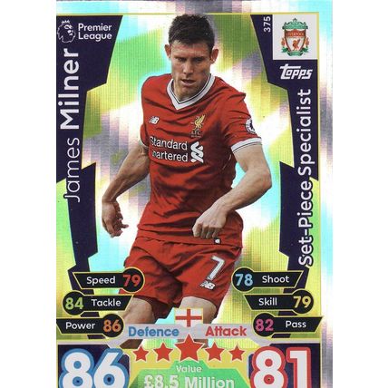 Match Attax 2017/2018 375 James Milner Set-Piece Specialist