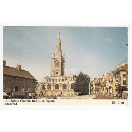 All Saints Church Red Lion Square Stamford Postcard Lincolnshire 1149
