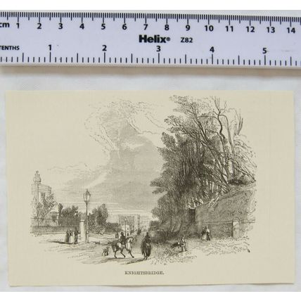 Vintage engraving: Knightsbridge