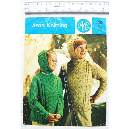 Vintage: M&C 302 sweater & helmet, aran