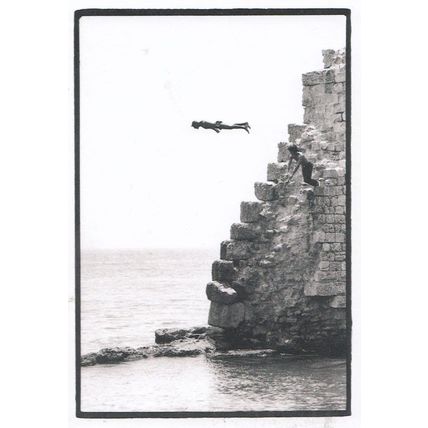 Death Suicide Dive in Isreal 1970s Award Winning Real Photo Postcard